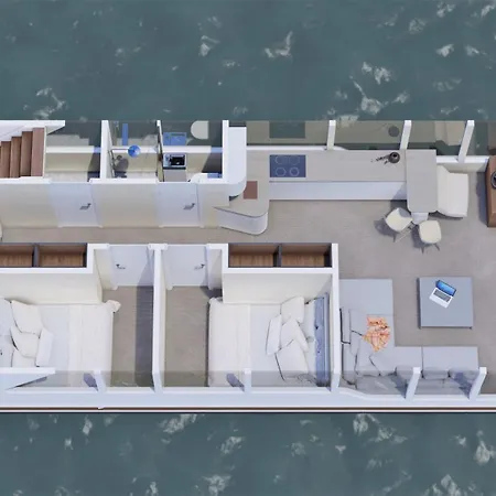 Deine Schwimmende Auszeit Auf Dem Wasser - Festlieger Hausboot Tortuga Dömitz